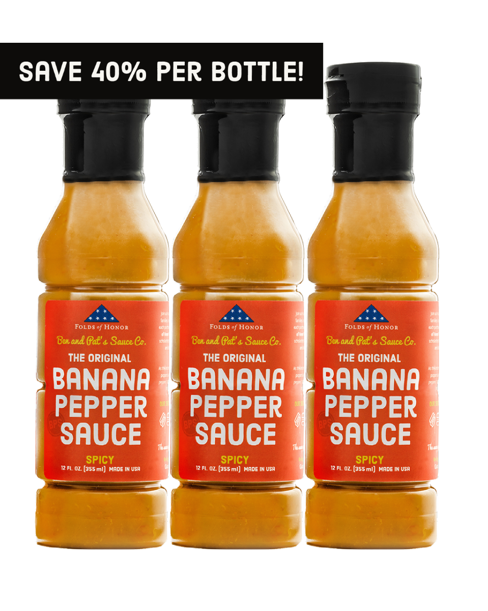 Spicy Original Banana Pepper Sauce - 3 Pack (Free Shipping!)
