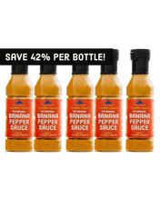Load image into Gallery viewer, Spicy Original Banana Pepper Sauce - 5 Pack (Free Shipping!)
