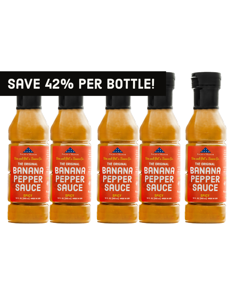 Spicy Original Banana Pepper Sauce - 5 Pack (Free Shipping!)